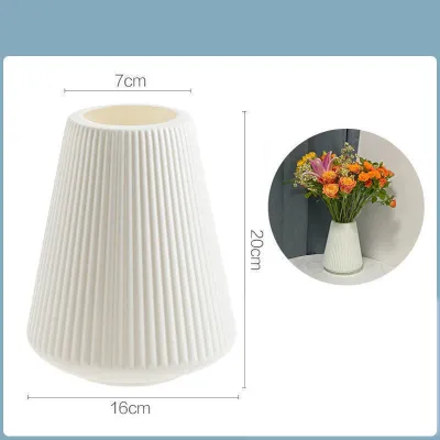 【SG】Plastic PE Vase Nordic Style flower plant pots home decoration vases Creative Vase