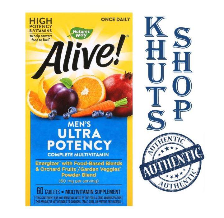 Nature's Way, Alive! Men's Ultra Potency Complete Multivitamin, 60 ...