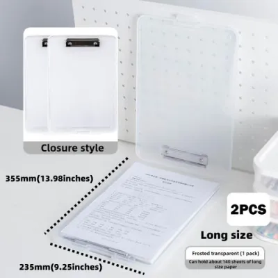Long 2IN1 Clipboard with Storage File Box Document Folder Organizer File Case Certificate File Container Folder Storage