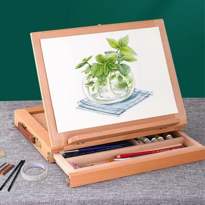 DSFDF Adjustable Portable Wooden Table Easel Professional Multifunction ...