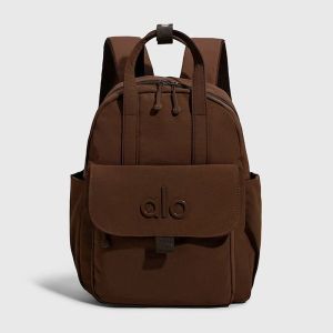 alo Women Flap Nylon Backpack Lightweight Multi Pocket Daypack Casual School Travel Office Commuter Shoulder Bag