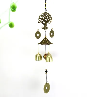 Eyre Outdoor Living Wind Chimes Daun keberuntungan lonceng angin tembaga hadiah lonceng lonceng angin lonceng lonceng logam dekorasi rumah