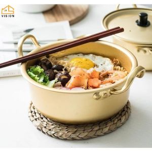 Tầm Nhìn Phong Cách Hàn Quốc Mì Ramen Nồi Súp Nhôm Có Nắp Sữa Trứng Súp Nồi Nấu Ăn Mì Ăn Liền Nồi Nhỏ Sưởi Ấm Nhanh Cho Dụng Cụ Nhà Bếp