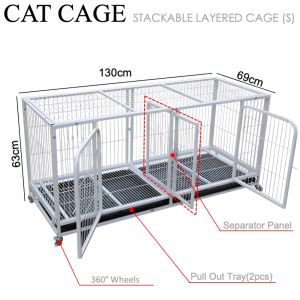 [ STACKABLE LAYERED CAGE] Cat Cage / Dog Cage / Kitten Cage / Puppy Cage / Rabbit Cage / Chinchilla Cage / Pet Cage /Metal Cat Cage / Cat House / Movable Cage / Crate /Cat Condo