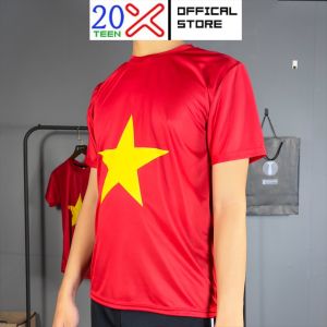 Áo thun cờ đỏ sao vàng VIỆT NAM trẻ em và người lớn tiêu chuẩn cổ tròn hàng xưởng sỉ tay ngắn VNO106