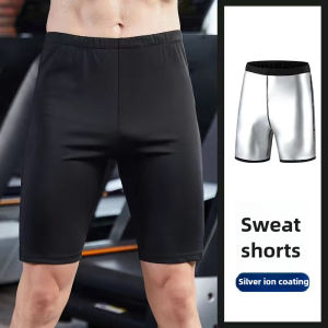 COD Oversize Men Sauna Suit Sportswear Fitness Sweat Sauna Set Elastic Short Sleeve Workout Black T-Shirt Pants