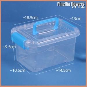 【Pinellia flowers】 PP Plastic Storage Box With Lid Portable Kids Toys Student Stationery Jewelry Storage Case Container Cosmetics Sorting Box