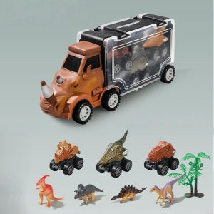Pull Back Vehicle Toy Children Dinosaur Car Tyrannosaurus Rex Storage Container Kids Birthday Present Permainan Kereta