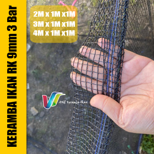 PROMO Keramba Ikan 3bar anyaman 9mm berbagai ukuran siap pakai