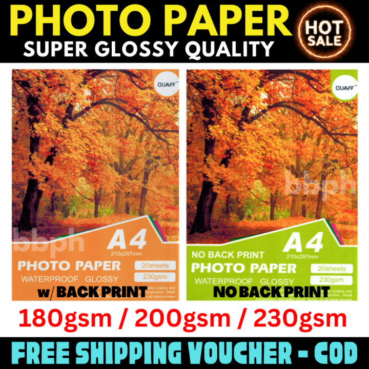 COD QUAFF Photo Paper No Back Print CHEAPEST Lazada PH