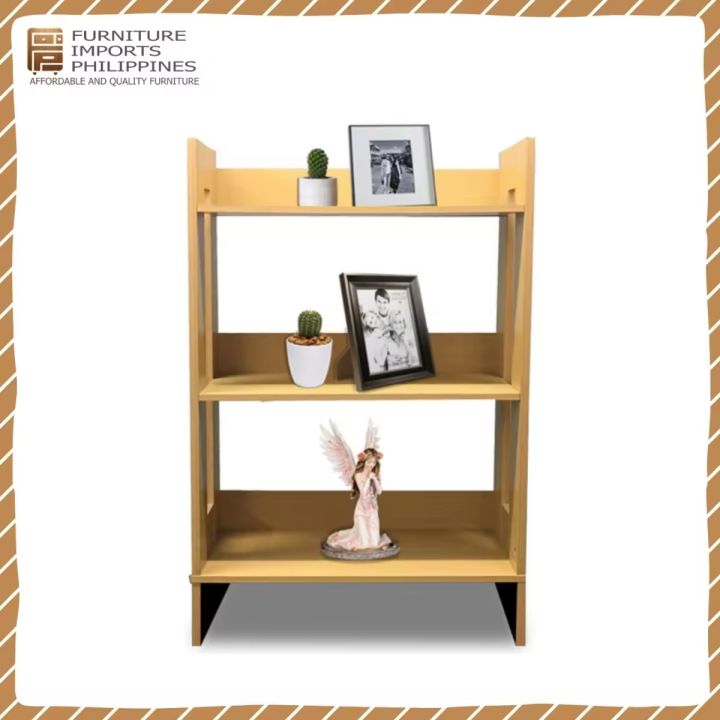 Furniture Imports 3 Layer Multipurpose Open Storage Display Rack Shelf Bookcase Laminated Wood 