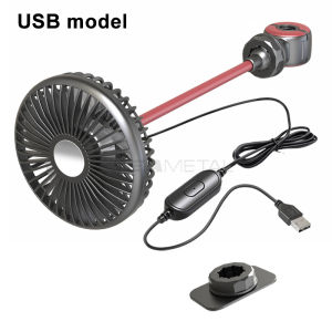 SEAMETAL Hose Car Fan USB Charge Big Wind Three Speed Control Dashboard Back Seat Fan