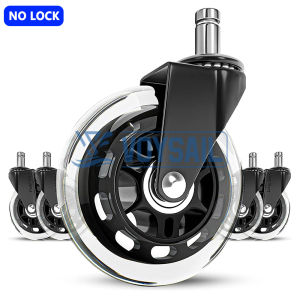 2-3 Inch Office Chair Wheel 360° Swivel Mute Rubber Caster Wheels