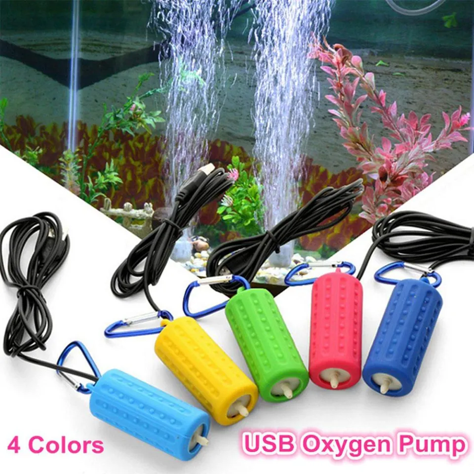 hygger USB Rechargeable Battery Aquarium Air Pump Kit for Fish