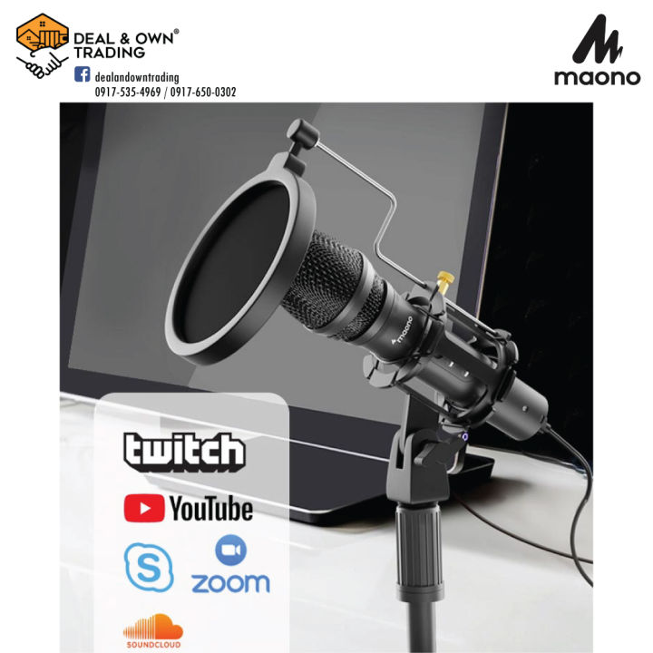 MAONO AU-HD300T USB/XLR Instrument Dynamic Microphone | Lazada PH