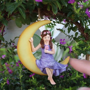 Resin Elf Sculptures Realistic Swing Figurines for Home and Outdoor Garden Patios Decors