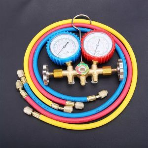 ชุดเกจวัดน้ำยาแอร์ R22 R32 CT-536G พร้อมสายแอร์ R22 สาย 36 นิ้ว 3 เส้น เครื่องมือช่างแอร์ สายเกจวัดน้ำยาแอร์ R22 เกจเติมน้ำยาแอร์ เกจ์เติมน้ำยาแอร์ มาถึง 1-2 วัน ราคา 1,500 ฿