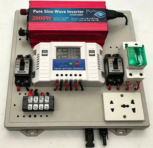 Off‑Grid Solar Power Box 3200W Pure Sine Wave Inverter Controller Integrated