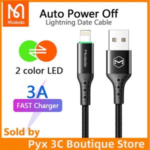 Mcdodo USB Cable 3A for Lightning IPhone 14 13 12 11 Pro Max XS XR X 8 IPad IPod Fast Charging IOS 13 14 15 16 Charger Auto Disconnect Data Cable