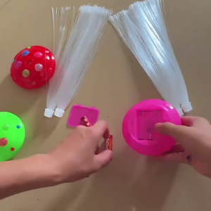 6Pcs Color Changing LED Fibre Lamp Rose Flower Fibre Night Light For Holiday Festival Table Centerpieces