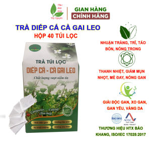 Trà túi lọc diếp cá cà gai leo (hộp 40 gói) trà thanh nhiệt giải độc gan mát gan men gan cao gan nhiễm mỡ