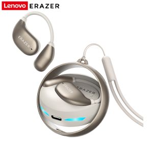 Lenovo Erazer XF25 Wireless Earphone Bluetooth 5.4 OWS Open Ear Earphone IPX5 Waterproof Bone Conduction Headphones With Mic Sport Headset Cool lighting With Free Lanyard