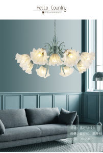 Rural chandelier LED simple living room chandelier bedroom dining room chandelier Green color pendant lamp