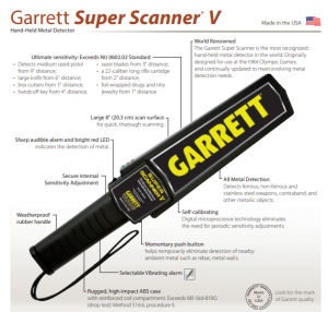 High Sensitivity Metal Detector GARRETT Metal-finder Electronic Probe Tools Audible Alarm and Vibration Instrument Checker Super Scanners Portable Security Tools