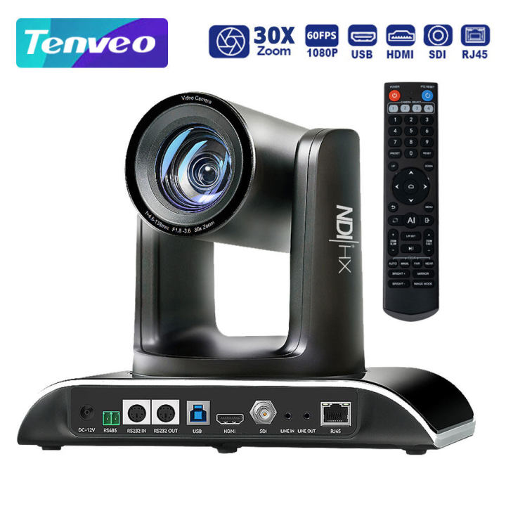 Tenveo NDI PTZ Video Conference Camera AI Auto tracking Full HD