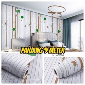 Wallpaper Dinding Kamar Tidur Panjang 9 Meter Motif Polkadot  Pvc