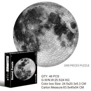 1000pcs Round Jigsaw Puzzles Moon Twelve Constellation Puzzles Kids Educational Toys Creative Gift