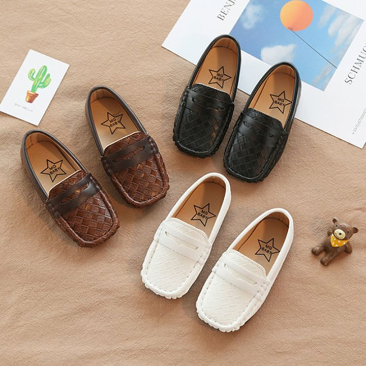 New Design Square-toe 2-6 Years Old Kids Shoes Boys Slip-on Soft