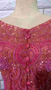 Set Kebaya Pesta Murah: Kebaya Nude Longtorso & Rok