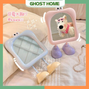 Gương trang điểm để bàn hình đôi chân đáng yêu khung nhựa phong cách vintage trang trí decor ENO - GTD01