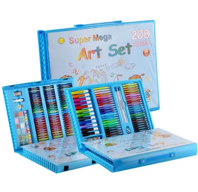 208/150pcs Children watercolour pen painting set drawing board stationery set 绘画定制208/150件套画笔礼盒