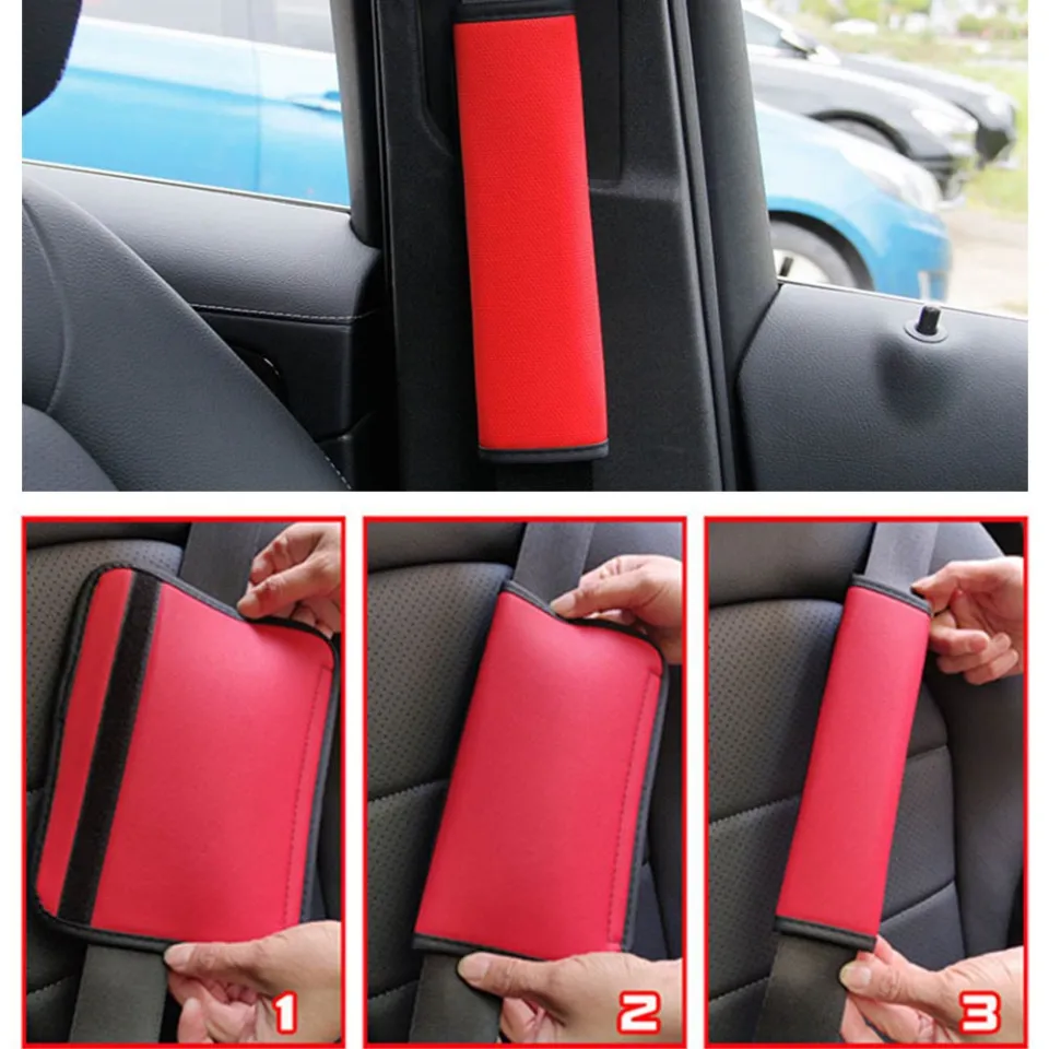 Leiclh Ready Stock Seatbelt Pads Car Belt Protector Carsemoo Seat Belt Shoulder Strap Covers Harness Pads For Car Bag Soft Comfort Helps Protect You Neck And Shoulder From The Seatbelt Rubbing Lrritat...