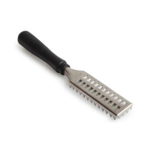 Dụng cụ đánh vẩy cá - cây lóc cạo vẩy cá lưỡi inox cán nhựa đen chắc chắn