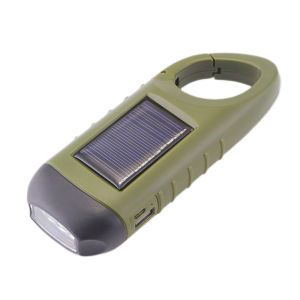 9TH 1/2pcs Solar Powered Flashlight USB Charging Hand-cranked Emergency Power Bank Survival Gear Dynamo Flashlight LED for Outdoor Camping