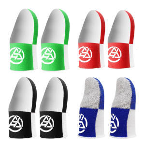 Breathable Anti Sweat Gaming Finger Covers Protectors With Ergonomic Stitching For FPS Enhancing Shoot Game Performances