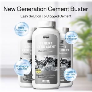 Concrete floor drain cement dissolver Powerful pipe unclogging agent