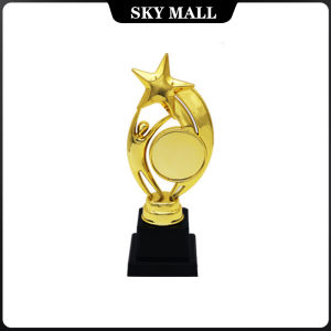 7X22cm Trophy Gold For Awards Plastic Trophy Awards Golden Trophies Five Stars Trophy For Celebrations Appreciation Gift