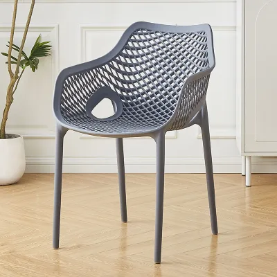 IAKE Plastic Chair Cafe Chair Nordic Chair Restaurant Dining Chair Kerusi Cafe Minimalist Outdoor PP Chair Backrest Chair