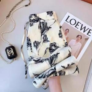 summer hitam celana panjang wanita longgar pantai kolor kasual improt kekinian model terbaru jumbo korean style