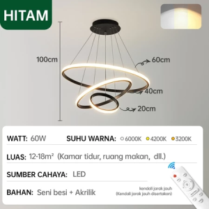 GOGEOUS Lampu Plafon Minimalis Modern Lorong Hias Ring Mewah 3 Warna Ruang Tamu Kamar Tidur Lorong PVC Bulat Persegi Putih Lampu Plafon LED