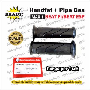 1pasang Handfat + Pipa Gas Handgrip Assy Beat FI / Beat ESP (max1)