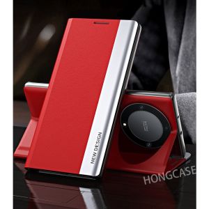 Business Casing For honor X9B 5G honorX9B honorX9 B X9A 2023 Leather Plating Flip Phone Case Bracket Shockproof Casing Protection Stand Back Cover