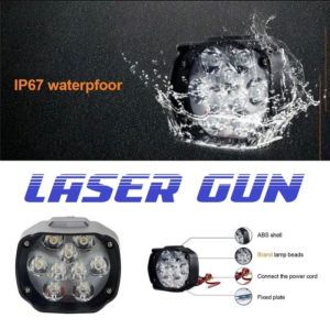 Lampu Tembak Sorot LED Spion Motor Laser Gun Cree 6 + 3 Mata 9 Titik 10 Watt 10W T9C 10Watt Lasergun