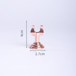 NOBLELYN Stainless Steel Name Card Holder U Shape Stable Base Name Card Display Stand Multifunction Picture Clips Table Accessories