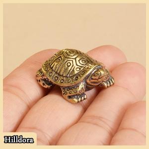 [Hilldora] 1 cái đồ trang trí rùa bằng đồng nguyên khối Cổ Đồ trang trí mô phỏng trang trí bàn văn phòng tại nhà điêu khắc động vật Trường Thọ