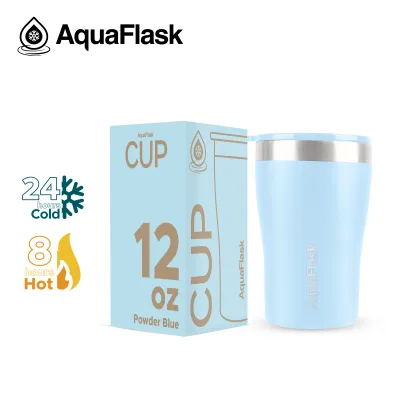 AquaFlask Cup (12oz/16oz) – Stainless Steel Double-Wall Vacuum-Insulated